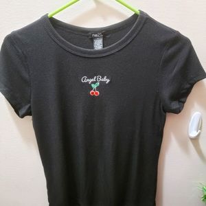Cute simple form fitting tee